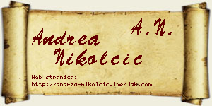 Andrea Nikolčić vizit kartica